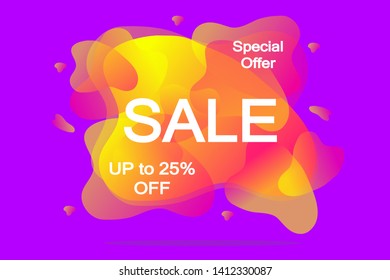 Abstract sale banner template vector illustration special offer