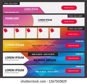 Abstract sale banners set