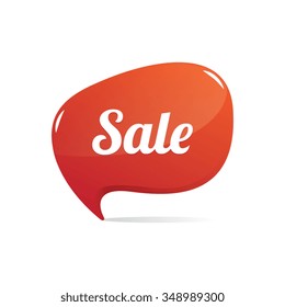 Abstract Sale Bubble Label