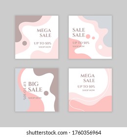 Abstract sale colorful social media stories. - Vector.