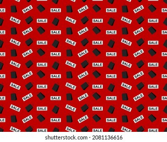 Abstract. Sale and discount pattern seamless. Black friday sale background. Vector.