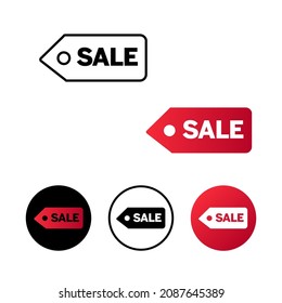 Abstract Sale Icon Illustration Flat Design