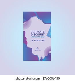 Abstract sale Instagram story Vector for Business