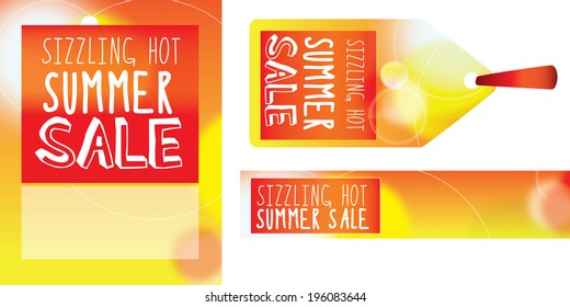 abstract sale messages on white background