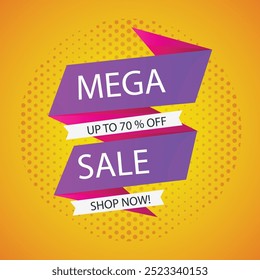 abstract sale promotion. mega sale background