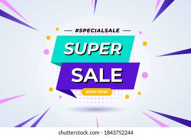 Abstract sales background concept in geometric style. Vector Illustration