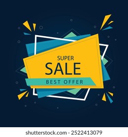 abstract sales background flat style