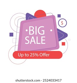 abstract sales background flat style