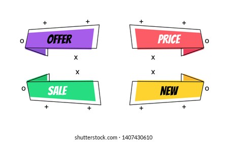 abstract sales promotion banner  design with four color choices
