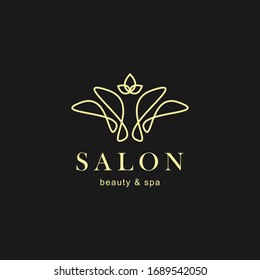 Abstract salon logo. Suitable for beauty business, skin care, spa, salon, massage. Small size file vector