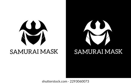 abstrakte Samurai-Maske Logo-Vorlage Grafik Vektorgrafik