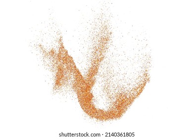 Abstract Sand Explosion Isolated On White Background. Digitally Generated Image. Vector Illustration, Eps 10.