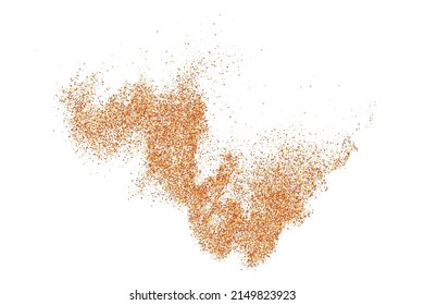 Abstract Sand Explosion Isolated On White Background. Digitally Generated Image. Vector Illustration, Eps 10.