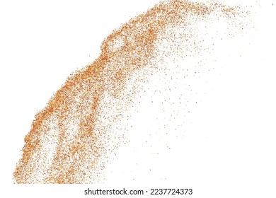 Abstract Sand Explosion Isolated On White Background. Design Element. Digitally Generated Image. Vector Illustration, Eps 10.