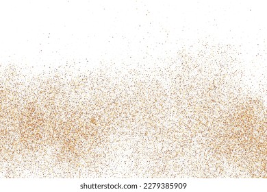 Abstract Sand Explosion Isolated On White Background. Design Element. Digitally Generated Image. Vector Illustration, Eps 10.