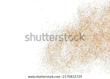 Abstract Sand Explosion Isolated On White Background. Digitally Generated Image. Vector Illustration, Eps 10.