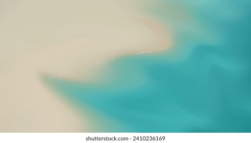 abstract sand and sea background, blue and light brown, blurred background, smooth transitions, color gradient, design as banner, ads, and presentation concept, vector illustration