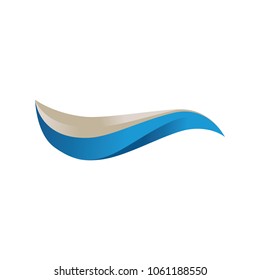 abstract sand and water wave, logo