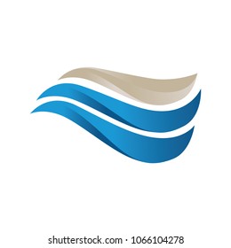 Abstract Sand And Water Wave, Logo Element