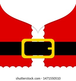Abstract Santa Claus Costume And Belt Red And White