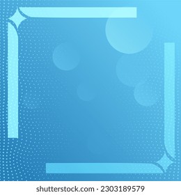 Abstract Sapphire Blue Gradient Y2K Soft Texture Background with Decoration Frame