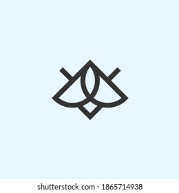 abstract satellite logo. eagle icon