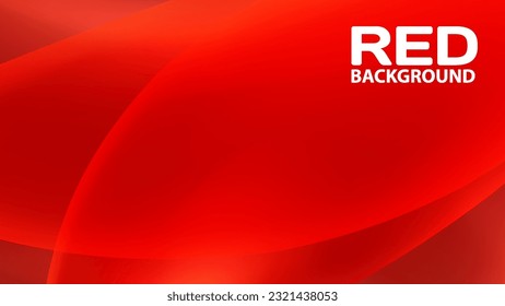 Abstract saturated bright red background with rounded shapes. Vector graphic pattern