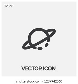 Abstract Saturn planet vector logo illustration.Flat saturn icon vector.Premium quality.