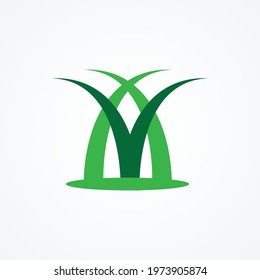 Abstract Saudi Arabia Palm Tree Icon Logo Design.