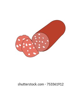 abstract sausage on a white background