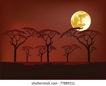 abstract savannah  landscape