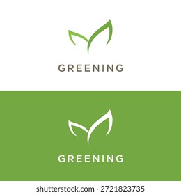 Abstract save nature logo design with leaf and nature concept.