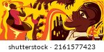 Abstract Sax Player in the city, Jazz Art (Vector Artwork)