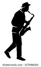 Abstract Saxophon player vector illustration