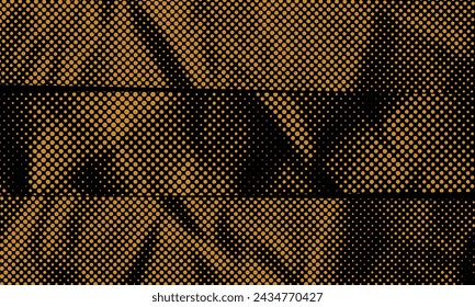 Abstract Scalable Vector Banner Yellow Dotted Halftone Retro Paper Spilled Ink Print Rough Distressed Newspaper Texture