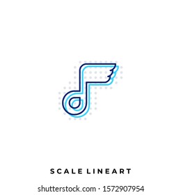 Abstract Scale Illustration Vector Template. Suitable for Creative Industry, Multimedia, entertainment, Educations, Shop, and any related business