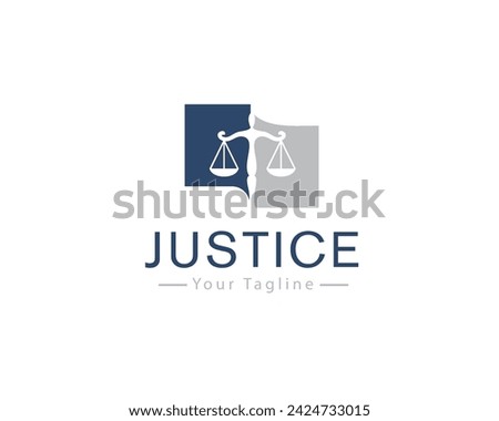 abstract scale justice negative space logo icon symbol design template illustration inspiration