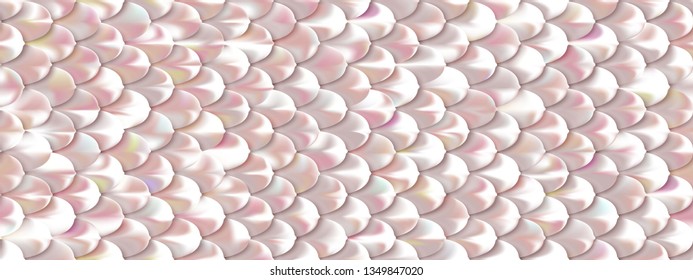 Abstract scale pattern. Color squama texture. Bright seamless pattern with reptilian scales. 