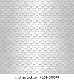 Abstract Scale Pattern. Roof Tiles Background. Silver Squama Texture