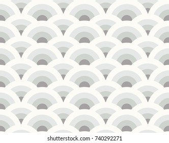 Abstract Scallop Geometric Seamless Pattern Background 
