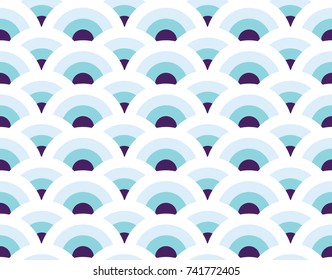 Abstract Scallop Geometric Seamless Pattern Background 
