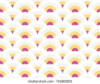 Abstract Scallop Geometric Seamless Pattern Background 
