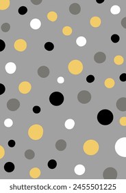 Abstract Scandi style hand painted polka dot pattern design