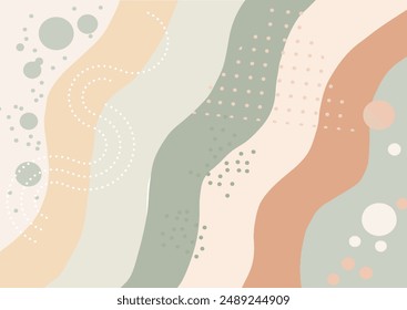 Abstract Scandi style wall art design background 