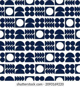 Abstract scandinavian bauhaus colorful seamless pattern. trendy geometric. Decorative vintage 80's. Can be used for wallpaper, pattern fills, web page background, surface textures.