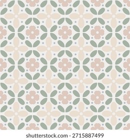 Abstractas patrón floral escandinavo. Diseño moderno, minimalista y decorativo ideal para textiles, Fondo de pantalla, papel de embalaje y diseño de superficies. Repitiendo. Imagen de Vector; Fácil de editar; Diseño sin fin.