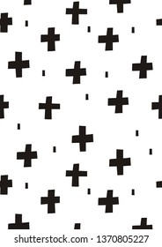 Abstract scandinavian pattern. Hand drawn modern pattern for posters, cards, notebook pages.