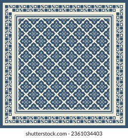 Abstract scarf design with ornament pattern. Hijab motif print [Converted]