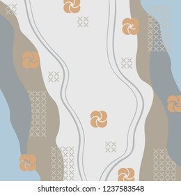 Abstract scarf design pattern. Hijab motif