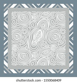 Abstract scarf design pattern-vector illustration. Hijab pattern in the frame of a square.